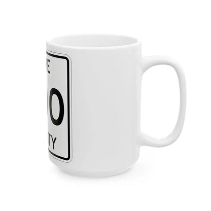 White County Plate Template (Michigan) (Road Sign) White Coffee Mug - Go Mug Yourself