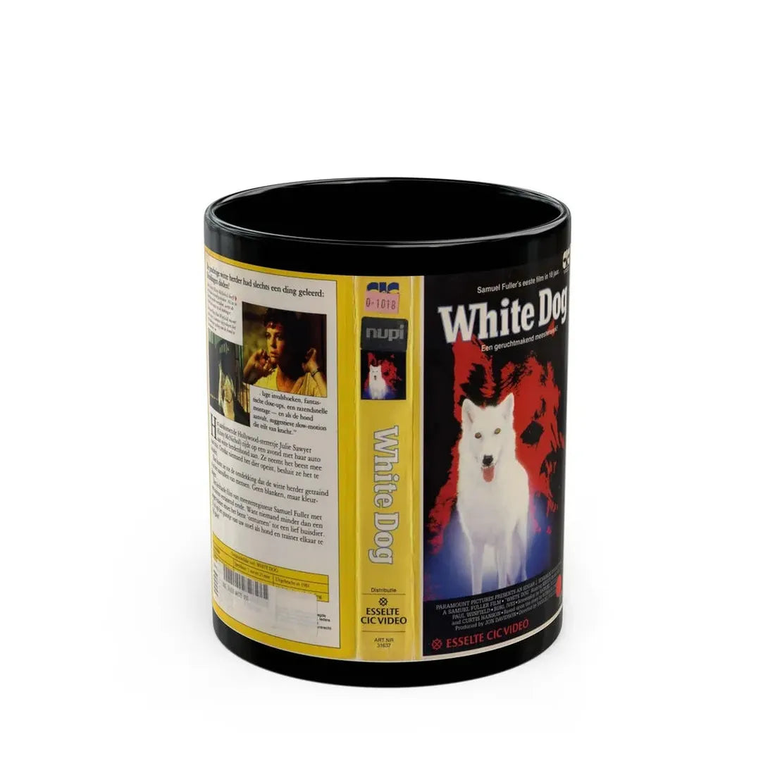 WHITE DOG (VHS COVER) - Black Coffee Mug 11oz - Go Mug Yourself