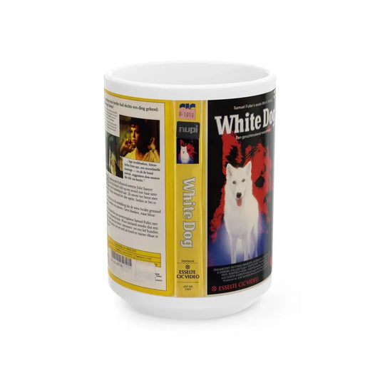WHITE DOG (VHS COVER) - White Coffee Mug 15oz - Go Mug Yourself