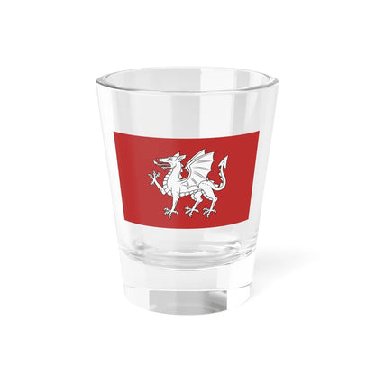 White Dragon Flag of England variant (England) Shot Glass 1.5oz 1.5oz - Go Mug Yourself