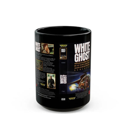 WHITE GHOST (VHS COVER) - Black Coffee Mug 15oz - Go Mug Yourself
