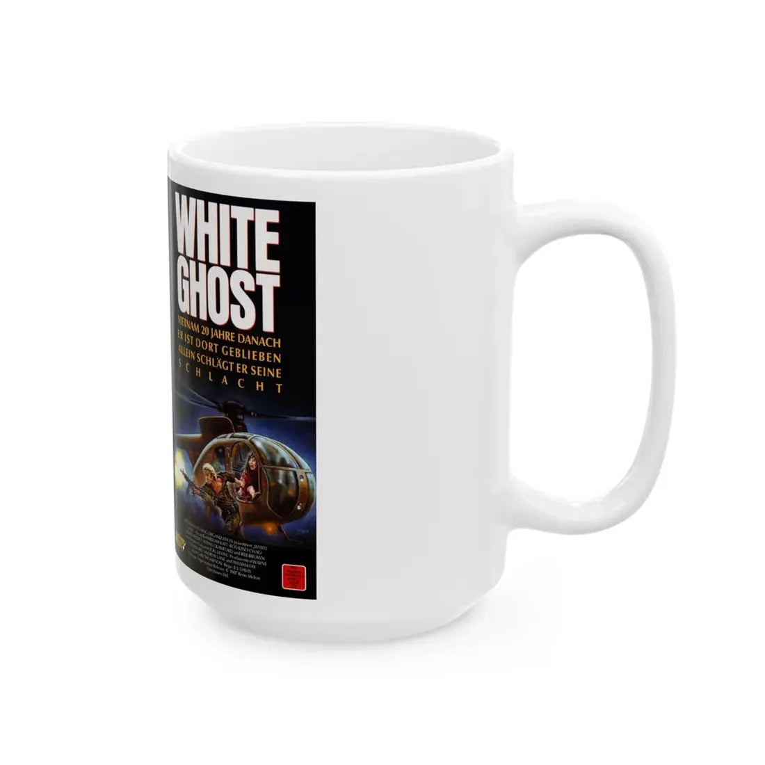 WHITE GHOST (VHS COVER) - White Coffee Mug - Go Mug Yourself