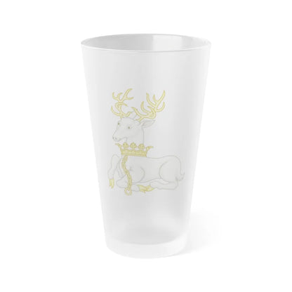 White Hart Badge of Richard II - Frosted Pint Glass 16oz-16oz-Frosted-Go Mug Yourself