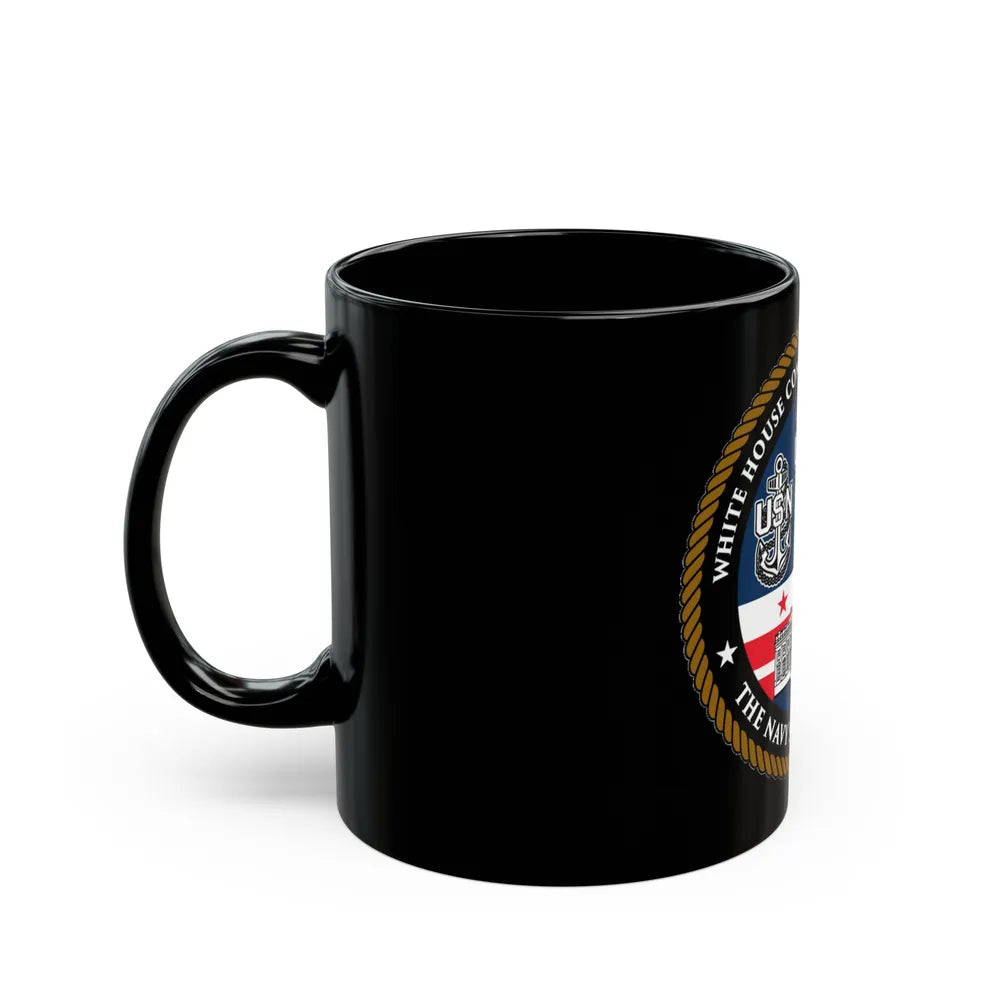 White House Communications (U.S. Navy) Black Coffee Mug-Go Mug Yourself