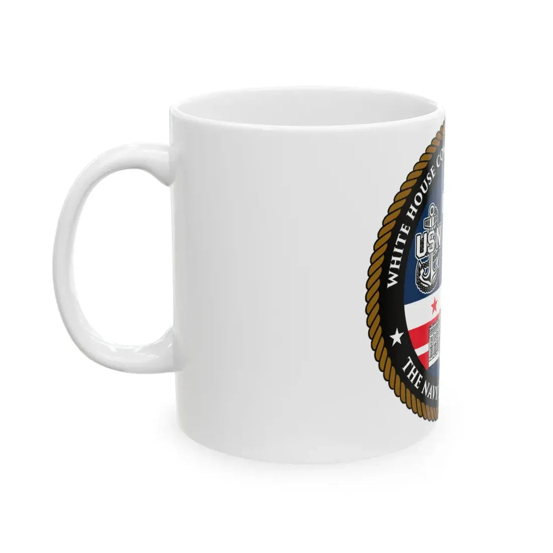White House Communications (U.S. Navy) White Coffee Mug - Go Mug Yourself