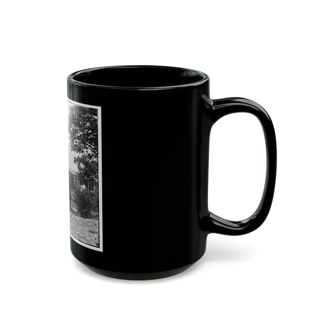 White House Landing, Va., Vicinity. St. Peter's Church, With Federal Soldiers (U.S. Civil War) Black Coffee Mug - Go Mug Yourself