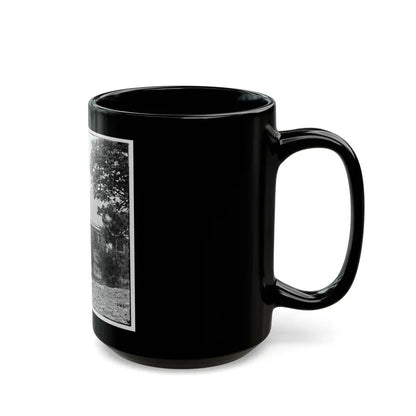 White House Landing, Va., Vicinity. St. Peter's Church, With Federal Soldiers (U.S. Civil War) Black Coffee Mug - Go Mug Yourself