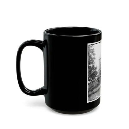White House Landing, Va., Vicinity. St. Peter's Church, With Federal Soldiers (U.S. Civil War) Black Coffee Mug - Go Mug Yourself