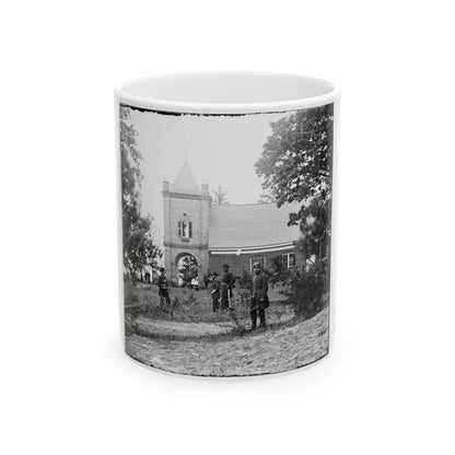 White House Landing, Va., Vicinity. St. Peter's Church, With Federal Soldiers (U.S. Civil War) White Coffee Mug 11oz - Go Mug Yourself