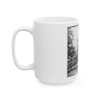 White House Landing, Va., Vicinity. St. Peter's Church, With Federal Soldiers (U.S. Civil War) White Coffee Mug - Go Mug Yourself