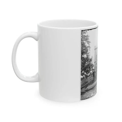 White House Landing, Va., Vicinity. St. Peter's Church, With Federal Soldiers (U.S. Civil War) White Coffee Mug - Go Mug Yourself