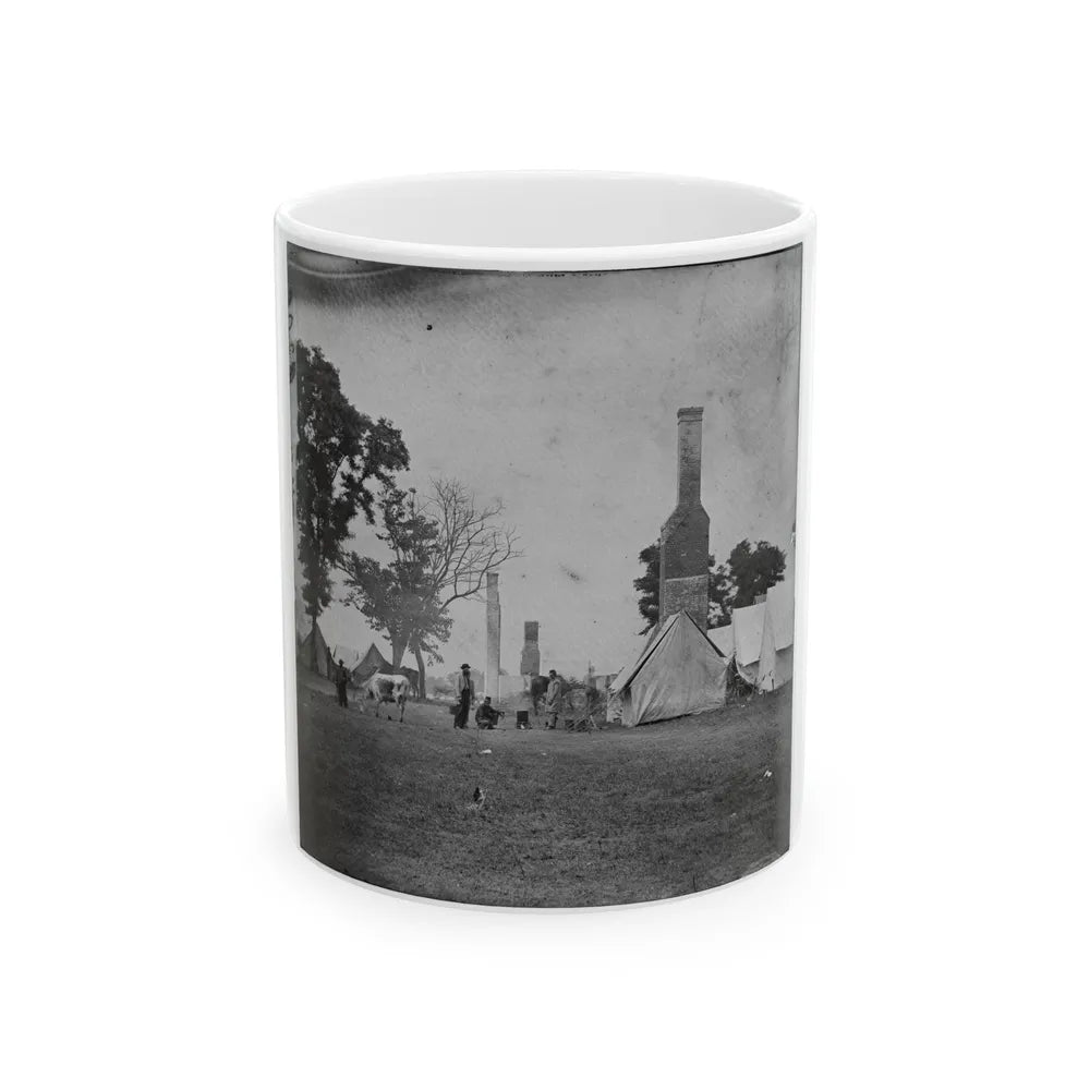 White House Landing, Va. Ruins Of The White House, Burnt During The Federal Evacuation (U.S. Civil War) White Coffee Mug-11oz-Go Mug Yourself