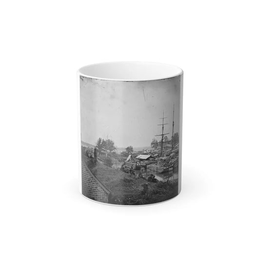 White House Landing, Va. Supply Vessels at Anchor (U.S. Civil War) Color Changing Coffee Mug 11oz-11oz-Go Mug Yourself