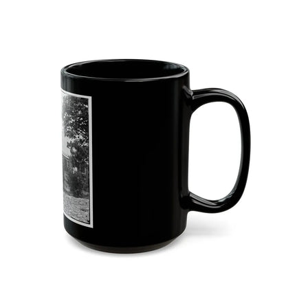 White House Landing, Va., Vicinity. St. Peter's Church, With Federal Soldiers (U.S. Civil War) Black Coffee Mug-Go Mug Yourself