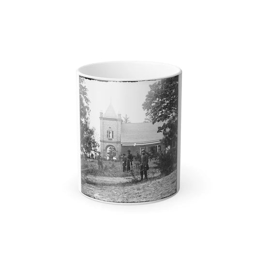 White House Landing, Va., Vicinity. St. Peter's Church, With Federal Soldiers (U.S. Civil War) Color Changing Coffee Mug 11oz-11oz-Go Mug Yourself