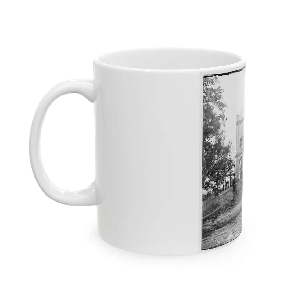 White House Landing, Va., Vicinity. St. Peter's Church, With Federal Soldiers (U.S. Civil War) White Coffee Mug-Go Mug Yourself