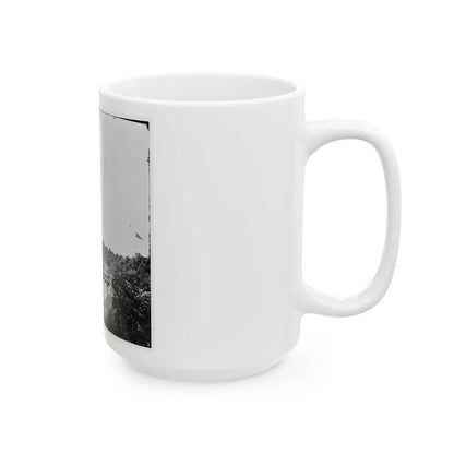 White House Landing, Va. View Down River, With Supply Vessels (U.S. Civil War) White Coffee Mug-Go Mug Yourself