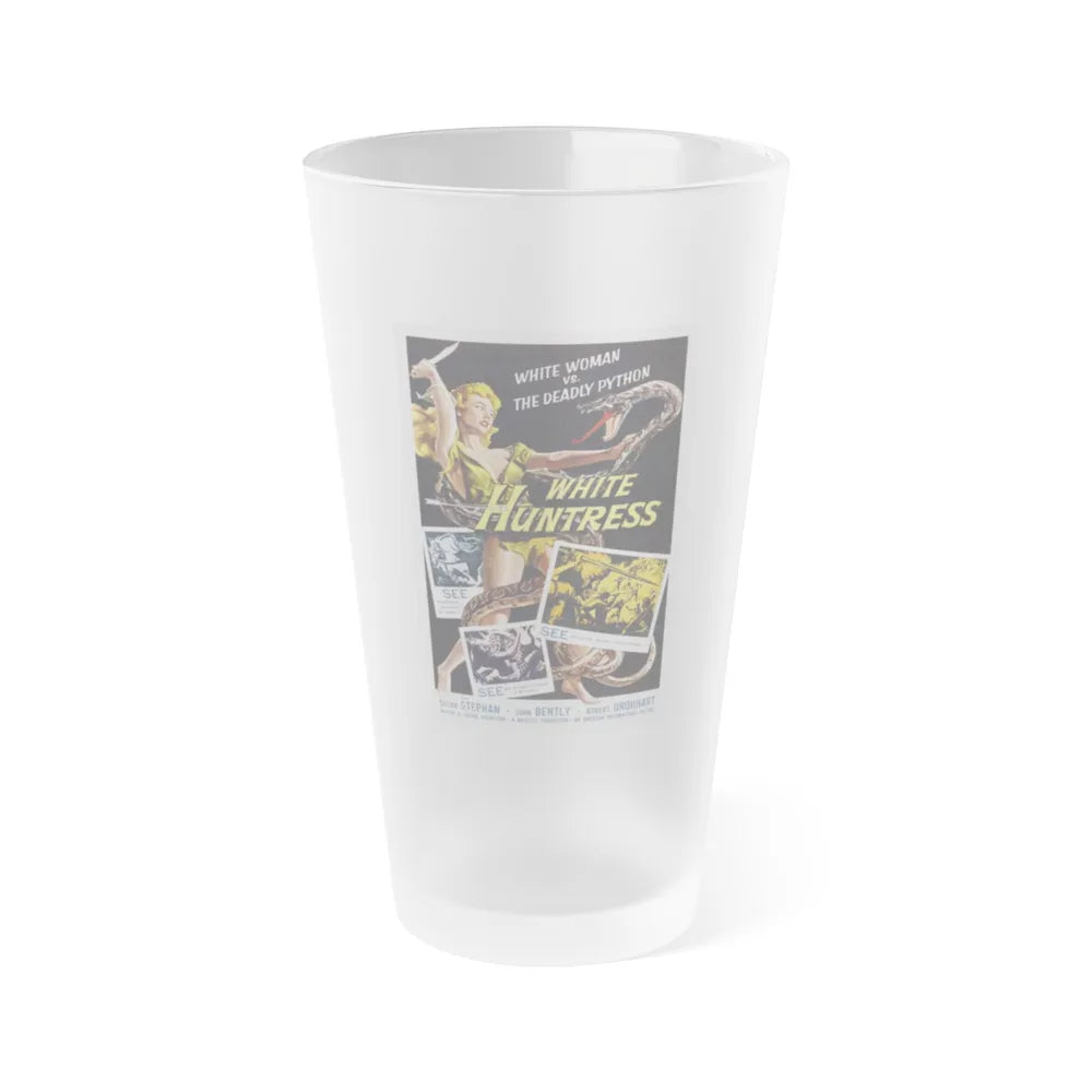 WHITE HUNTRESS 1954 Movie Poster - Frosted Pint Glass 16oz-16oz-Frosted-Go Mug Yourself