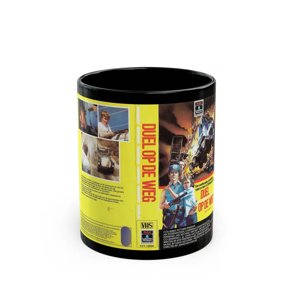 WHITE LINE FEVER (VHS COVER) - Black Coffee Mug-11oz-Go Mug Yourself