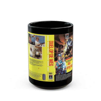 WHITE LINE FEVER (VHS COVER) - Black Coffee Mug-15oz-Go Mug Yourself