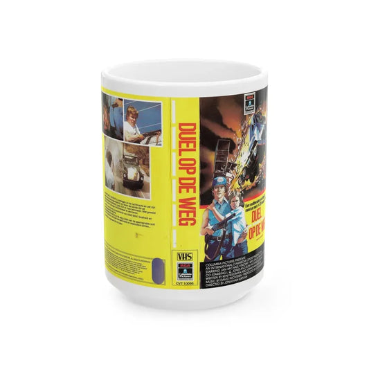 WHITE LINE FEVER (VHS COVER) - White Coffee Mug 15oz - Go Mug Yourself