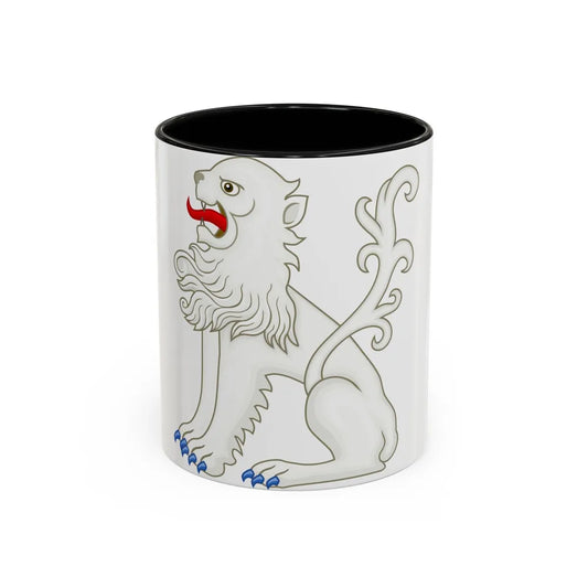 White Lion of Mortimer Badge of Edward IV - Accent Coffee Mug 11oz Black - Go Mug Yourself