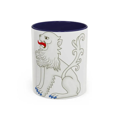 White Lion of Mortimer Badge of Edward IV - Accent Coffee Mug 11oz Navy - Go Mug Yourself