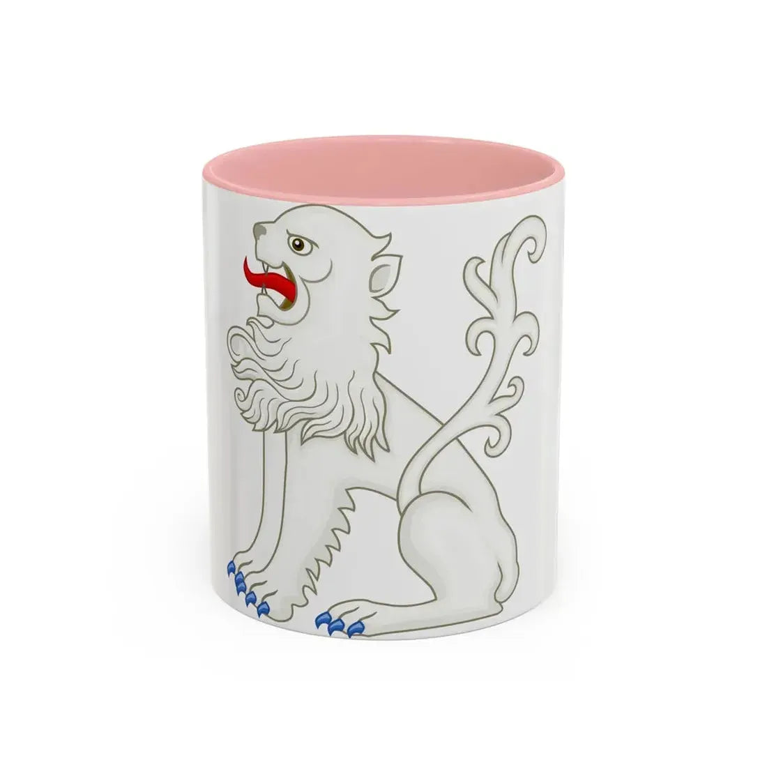 White Lion of Mortimer Badge of Edward IV - Accent Coffee Mug 11oz Pink - Go Mug Yourself