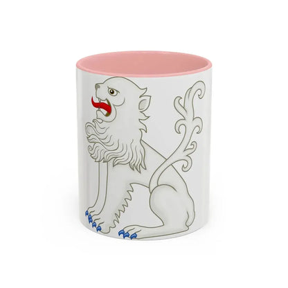 White Lion of Mortimer Badge of Edward IV - Accent Coffee Mug 11oz Pink - Go Mug Yourself