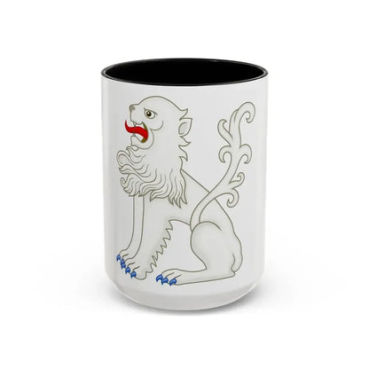 White Lion of Mortimer Badge of Edward IV - Accent Coffee Mug 15oz Black - Go Mug Yourself