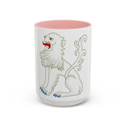 White Lion of Mortimer Badge of Edward IV - Accent Coffee Mug 15oz Pink - Go Mug Yourself