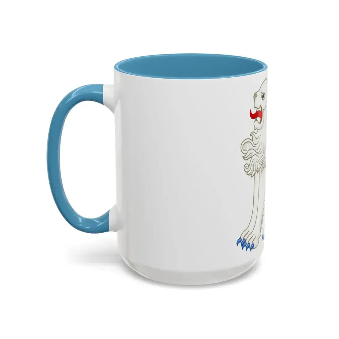 White Lion of Mortimer Badge of Edward IV - Accent Coffee Mug - Go Mug Yourself