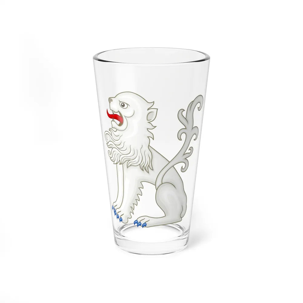 White Lion of Mortimer Badge of Edward IV - Pint Glass 16oz-16oz-Go Mug Yourself