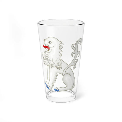 White Lion of Mortimer Badge of Edward IV - Pint Glass 16oz-16oz-Go Mug Yourself