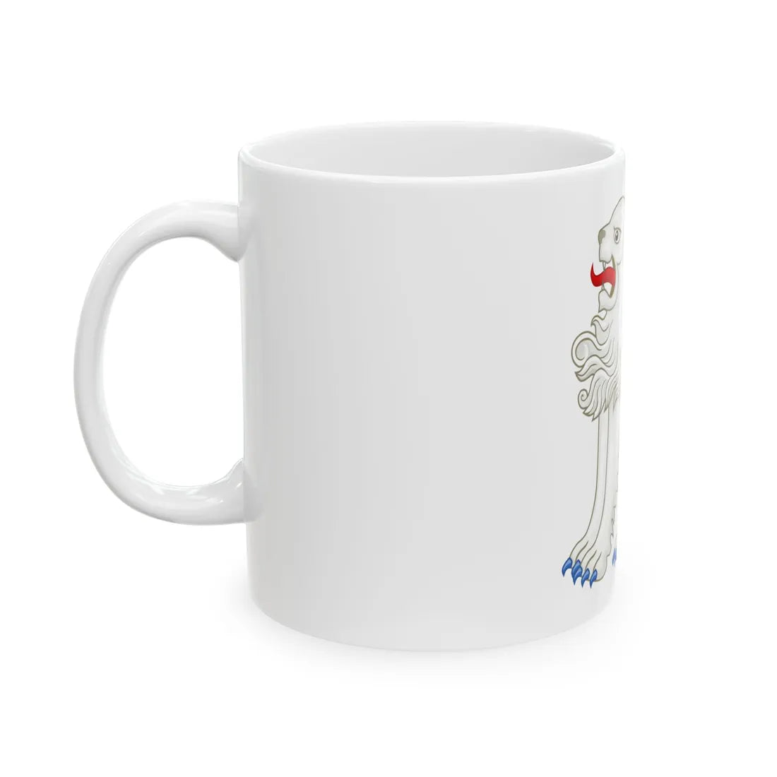 White Lion of Mortimer Badge of Edward IV - White Coffee Mug - Go Mug Yourself