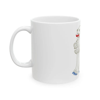 White Lion of Mortimer Badge of Edward IV - White Coffee Mug - Go Mug Yourself