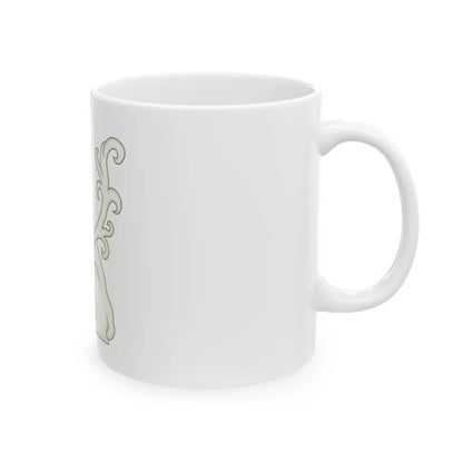 White Lion of Mortimer Badge of Edward IV - White Coffee Mug - Go Mug Yourself