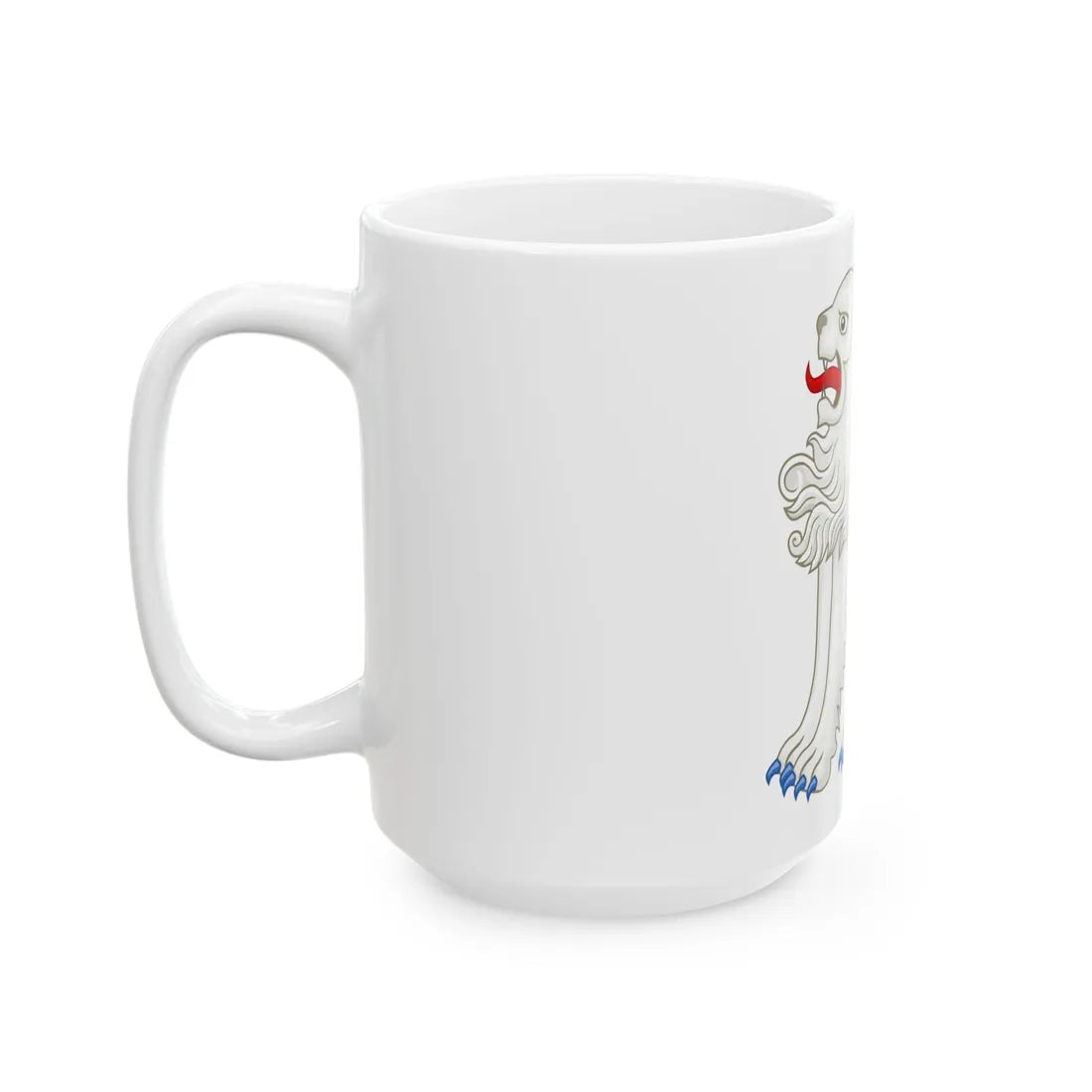 White Lion of Mortimer Badge of Edward IV - White Coffee Mug - Go Mug Yourself