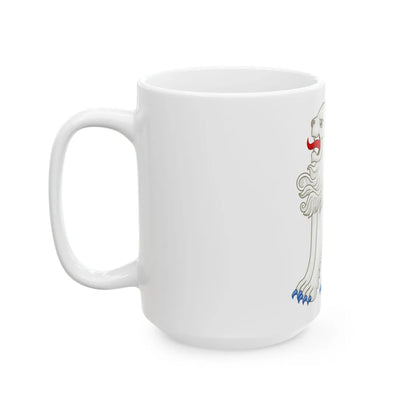 White Lion of Mortimer Badge of Edward IV - White Coffee Mug - Go Mug Yourself