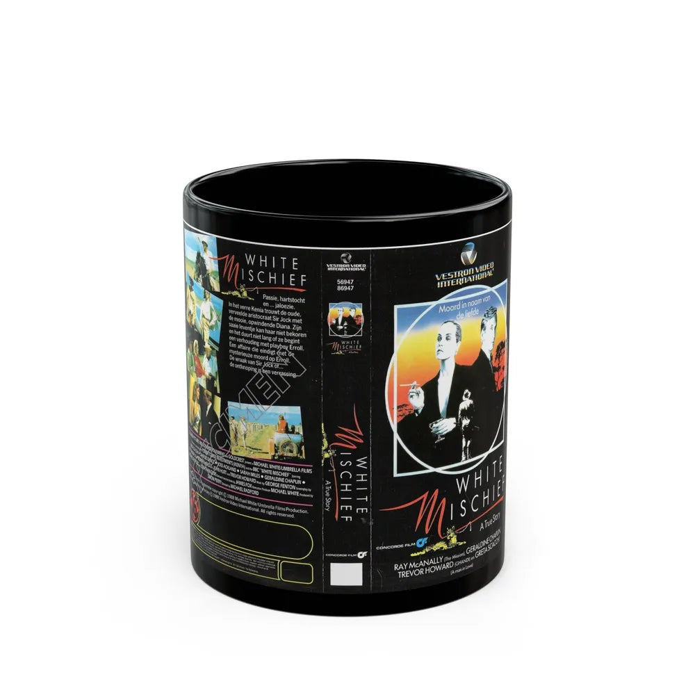 WHITE MISCHIEF (VHS COVER) - Black Coffee Mug-11oz-Go Mug Yourself