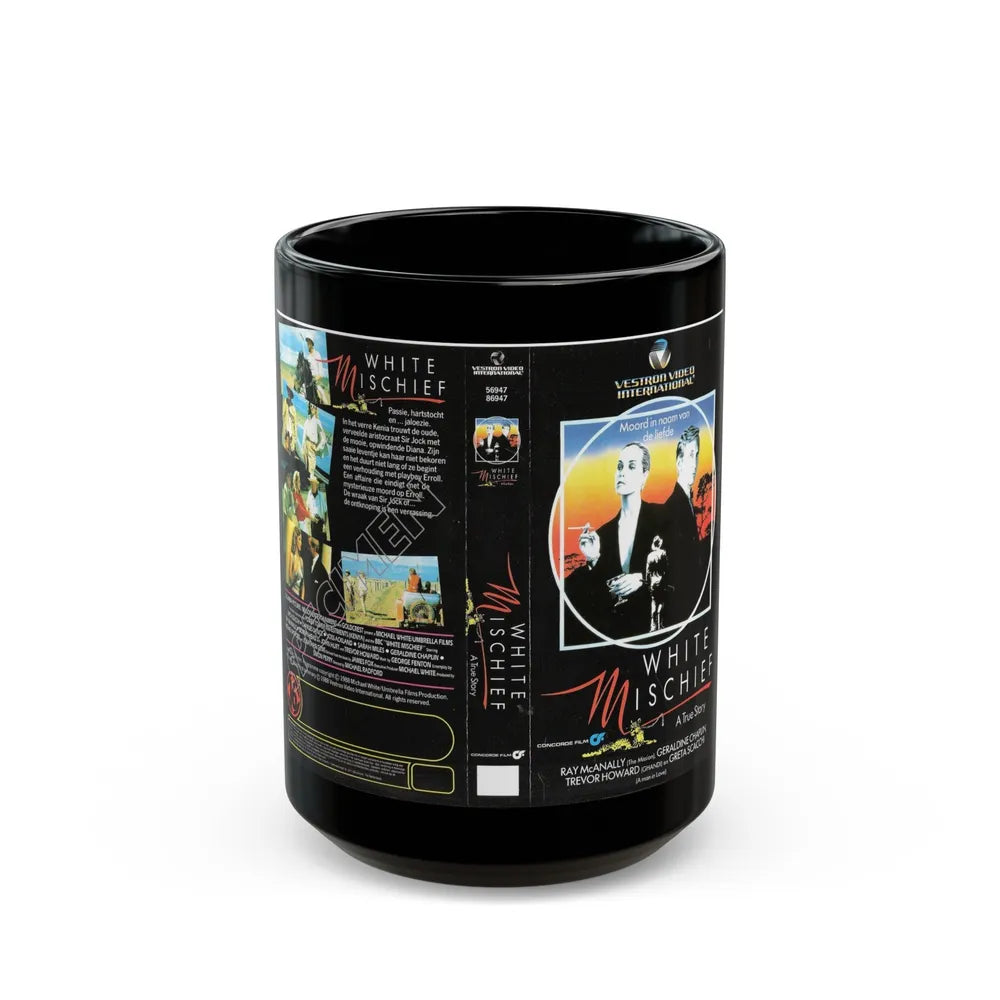 WHITE MISCHIEF (VHS COVER) - Black Coffee Mug-15oz-Go Mug Yourself