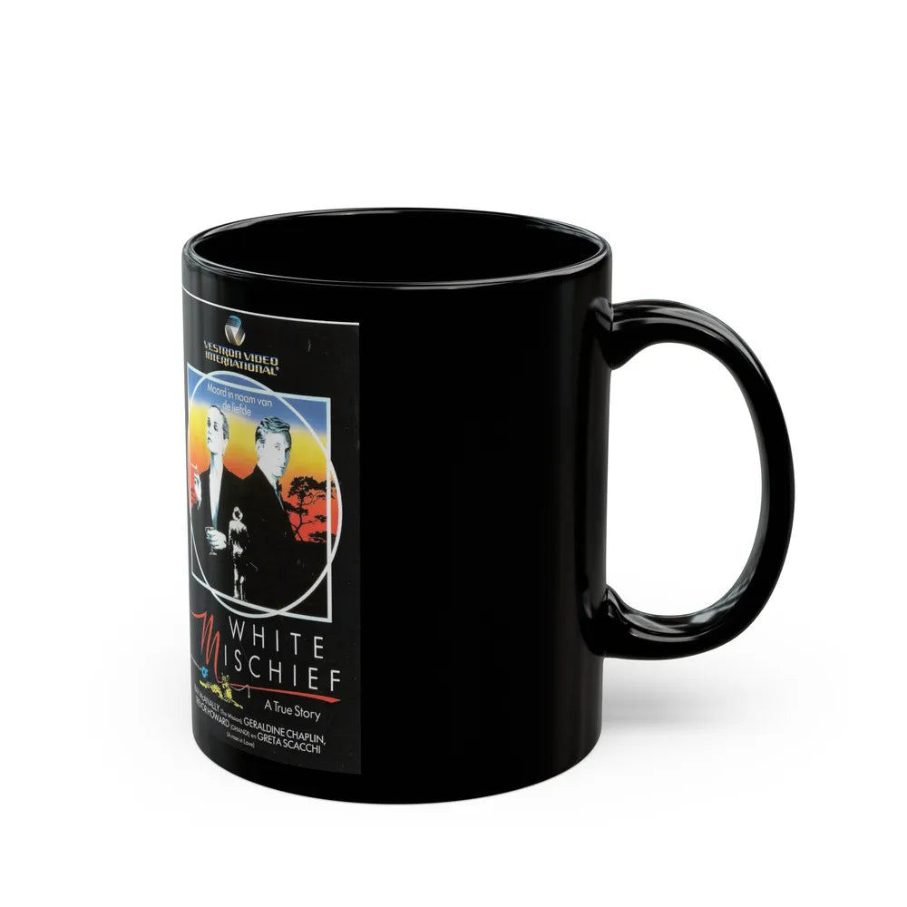 WHITE MISCHIEF (VHS COVER) - Black Coffee Mug-Go Mug Yourself