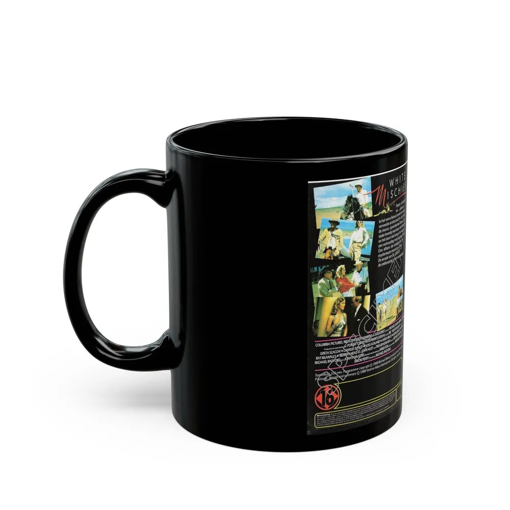 WHITE MISCHIEF (VHS COVER) - Black Coffee Mug-Go Mug Yourself