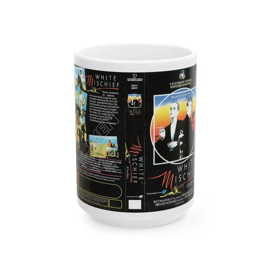 WHITE MISCHIEF (VHS COVER) - White Coffee Mug 15oz - Go Mug Yourself