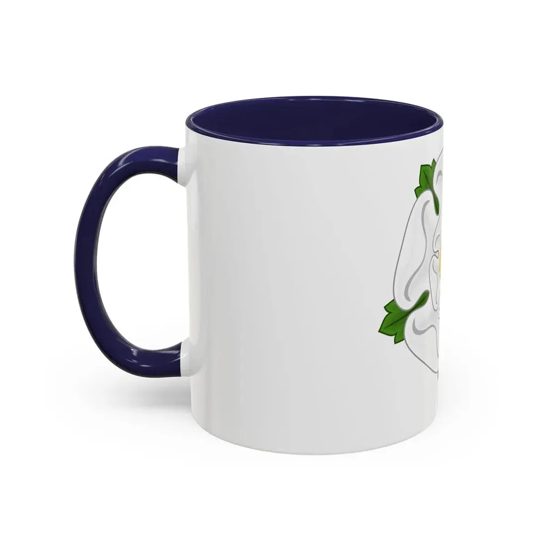 White Rose Badge of York - Accent Coffee Mug - Go Mug Yourself