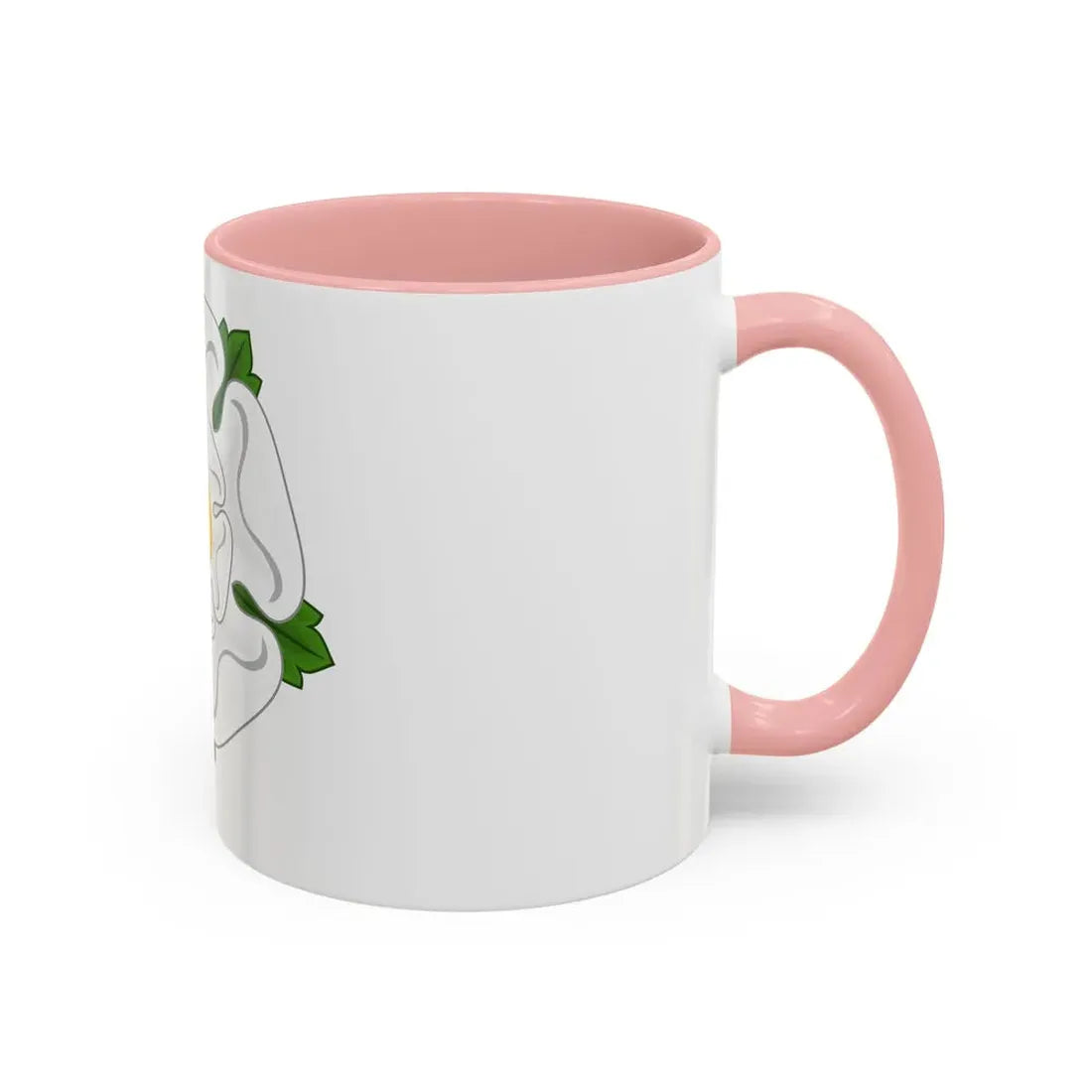 White Rose Badge of York - Accent Coffee Mug - Go Mug Yourself