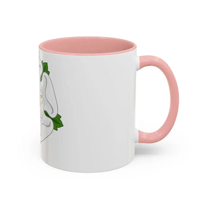 White Rose Badge of York - Accent Coffee Mug - Go Mug Yourself
