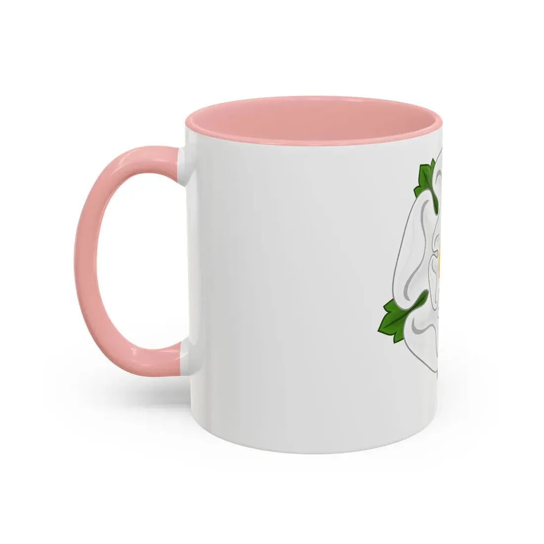 White Rose Badge of York - Accent Coffee Mug - Go Mug Yourself