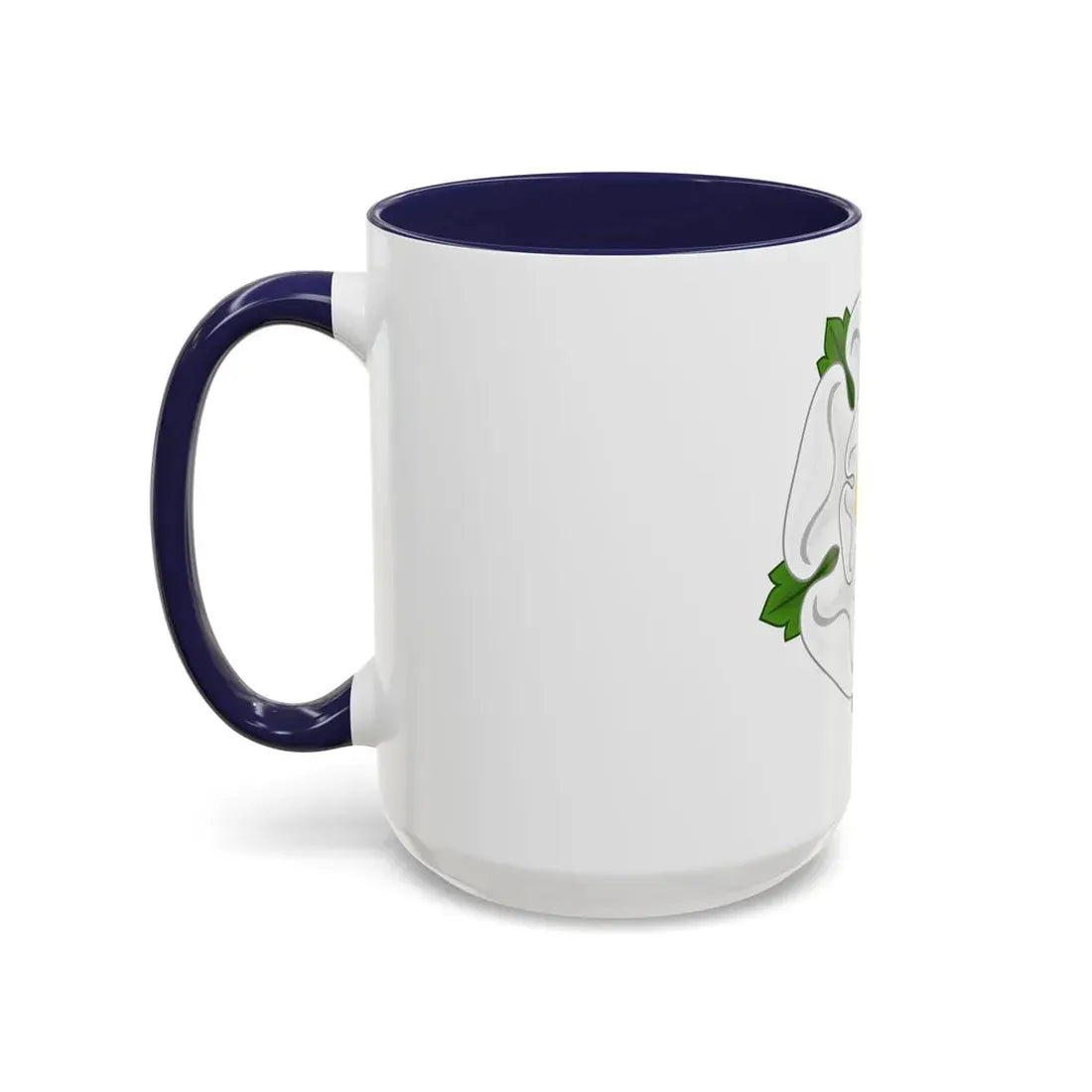 White Rose Badge of York - Accent Coffee Mug - Go Mug Yourself