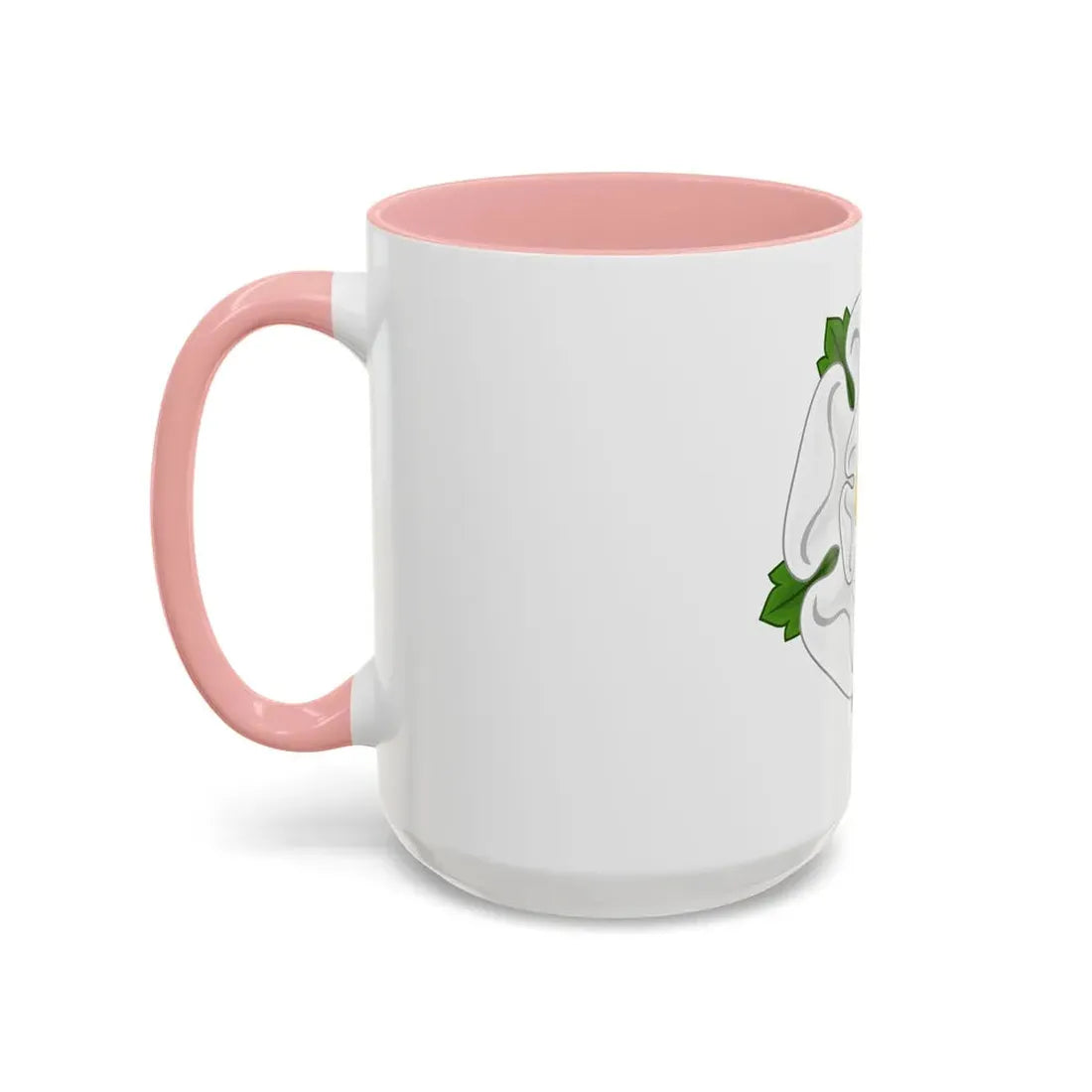White Rose Badge of York - Accent Coffee Mug - Go Mug Yourself